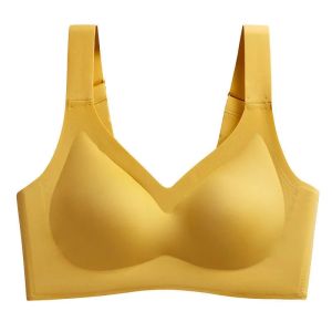 INTIMA Seamless Bra for Women Wide Straps Vest-Style Wire Free Underwear Fitness Tops Bras Push Up Lingerie Antibacterial Latex Pads Sports Sleep Yoga Bralette Plus Size S To XXL