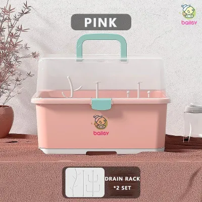 Bailey Baby Feeding Bottle Storage Box Milk Powder Bottle Organizer Drying Rack Baby Food Containers