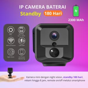 IP Camera CCTV Baterai Wireless Teknobi S9W2 Kamera Pengintai Mini