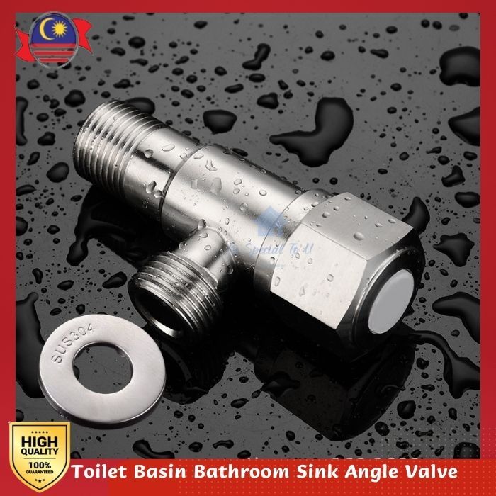SUS304 Stainless Steel Angle Valve Kitchen Sink Quarter Turn Angle