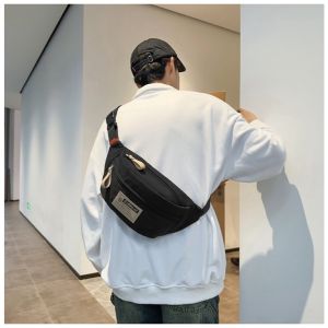 💼🌸 กระเป๋าคาดอกใบใหญ่สไตล์มินิมอล ซิปคุณภาพสูง! จุของเยอะ เนื้อผ้าแน่น ไม่ยับ 💪 แฟชั่นรับลมใบไม้ผลิ