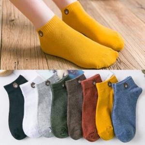 Set of 10 pairs Korean Cute Ankle Socks For Girls Womens on sales Unisex New Style Fashion Bear Ankle Socks Couple Socks Student Socks Sport Socks Plain color 10 colors Casual Socks