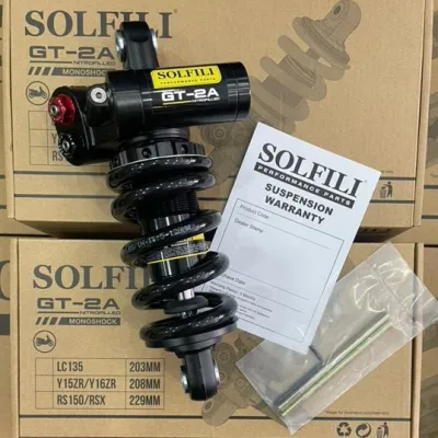 SOLFILI LC135 Y15 Y16 RS150 RSX 203/208/229MM ADJUSTABLE MONOSHOCK GT-2A SERIES (BLACK /YELLOW) GT2A MONO SHOCK