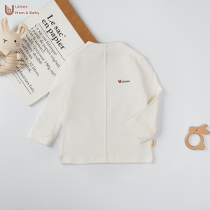 Áo giữ nhiệt cổ liền bé trai bé gái UNBEE chất cotton Hàn thiết kế basic size 6 tháng đến 3 tuổi - Áo cho bé