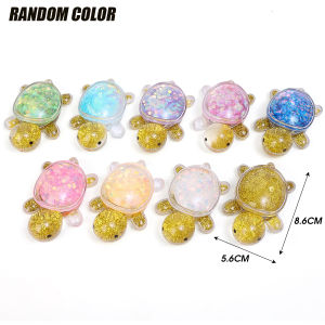 Flowing Sand Little Golden Turtle Ornament Sea Animal DIY Glitter Accessories Cute Luminous Pendant Decor