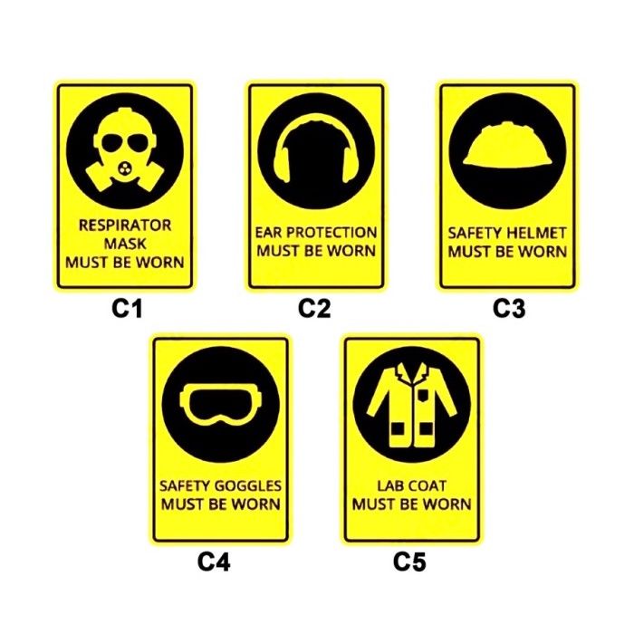 STICKER INDUSTRIAL SIGN STIKER AREA INDUSTRI / PABRIK / KONSTRUKSI K C ...