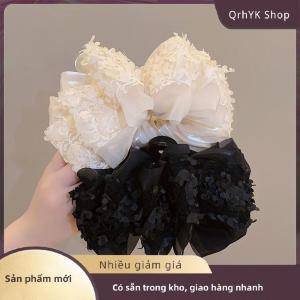 Hàng có sẵn✨ Kẹp vuốt lớn cá tính thanh lịch Kẹp tóc nơ nhiều lớp kẹp tóc đuôi ngựa Phụ kiện tóc nữ