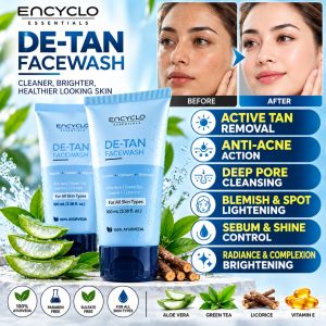 Face Wash for Dull Tanned-Looking Skin | ENCYCLO De-Tan Mint 100ml Cleanses Hydrates & Brightens