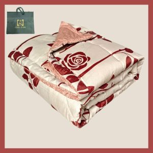 Queen Size US Cotton Non-Fading Comforter Blanket Soft and Comfort Fabric With Comforter Bag Organizer