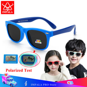 Fashion Kids Sunglasses Baby Boys and Girls 2-10 Years Old Silicone Frame Elastic Material Can not Broken Anti Glare UV Protection Sun GlassesIMPALA PG1806W
