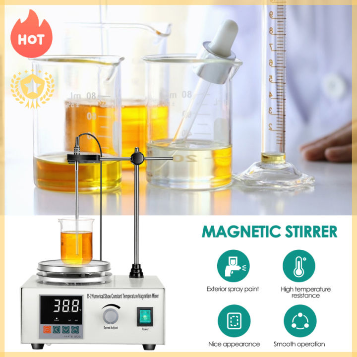 200W, 1000ML Stirrer, Stirrer with Digital Temperature Display Speed Adjusting