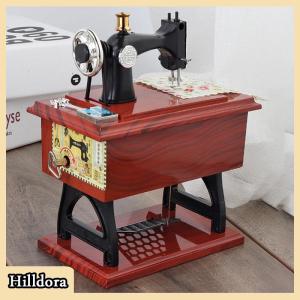 [Hilldora] Hộp nhạc máy may đồng hồ may cổ điển quà tặng trang trí thủ công tại nhà