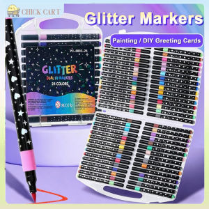 12/24/36/48pcs Colors Flash Marker Pen Coloring Set Painting Color Pen Set Colored Highlighter Pen Art Supplies