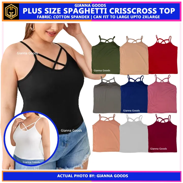 Criss cross spaghetti strap top hotsell