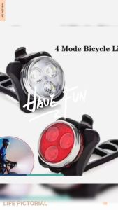 Bicycle USB Charging Headlight Bicycle Taillight Mountain Bike Strong Light Warning Light