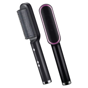 2in1 Hair Straightener Curler Hair Iron Comb with Temperature Control / Pelurus Rambut