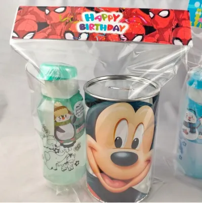 PAKET ULANG TAHUN BINGKISAN ANAK CELENGAN SIZE S DAN BOTOL TAKUMA 350ml KADO ULANG TAHUN DAIMURA STORE