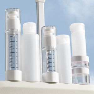 OMQAIO Transparent Travel Refillable Bottles Set Leak Proof Reusable Shampoo Empty Container Convenient Save Space Lotion Spray Bottle Toiletries
