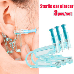 ♥Muswannas♥3Pc /set Disposable Painless Aseptic Ear Piercing Healthy Sterile Puncture Tool Without Inflammation for Earrings Ear Piercing Device