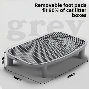 Cat Litter Mat with Anti-Scatter Board Litter Control Step for Cat Litter Box Double-Layer Elevated Design to Prevent Litter Spill