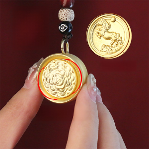 Zodiac Keychain Carrying Jubilee Pot Pendant Turning Pendant Brass Keychain