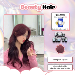 Thuốc Nhuộm Tóc Đỏ thuốc nhuộm tóc Phúc Bồn Tửkhông tẩy tặng kèm oxy trợ dưỡng và bao tay - Beautifull Hair