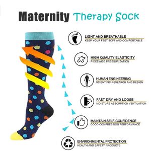1 Pair Compression Maternity Socks Therapy Health Sock Color Stoking | Stokin Terapi Sarung Kaki Berpantang Ibu Mengandung