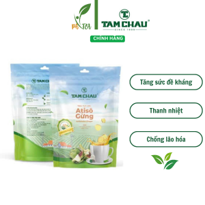 Trà Atiso Gừng cao cấp Tâm Châu 200g - Hỗ trợ giảm các Cholesterol tăng cường sức đề kháng thư giãn cơ thể.