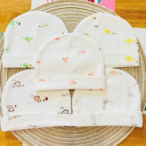 Mũ Sơ Sinh Cotton CUNCON 2 Lớp Co Giãn Thoáng Mát In Hình Động Vật