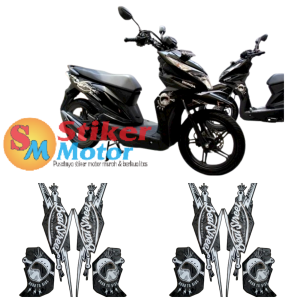 STIKER STRIPING LES LIS BODY MOTOR HONDA BEAT STREET FI TAHUN 2016 2017