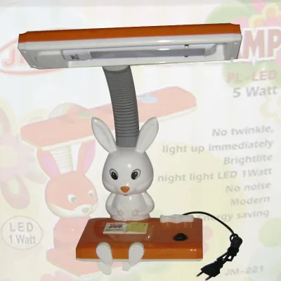 EELIC PL 5W Lampu Meja - Baca - Belajar JM-221 Multi Lampu Tidur LED 1W Hias Rabbit