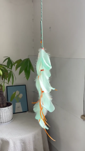 Dreamcatchers Wall Hanging Macrames Ornament with Feathered and Beads for Bedroom and Living Room Decoration Pendants