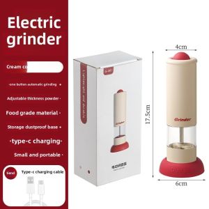 Electric Salt and Pepper Grinder Set Rechargeable Salt and Pepper Mills Automatic Grinder with Adjustable Coarseness One-Handed Operation