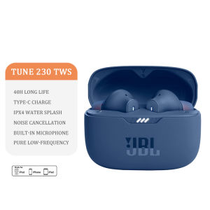 JBL_T230NC TWS True Wireless Earbuds Active Noise Cancellation Bluetooth Headphones Gaming Headset with Mic Wireless Waterproof Sports In-Ear Earbuds 40 Hours of Battery Life with Charging Case