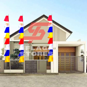 BENDERA UMBUL UMBUL WARNA WARNI 8SEGI GARUDA ZIGZAG WARNA BIRU