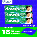 [Paket isi 3] Closeup Ever Fresh Toothpaste Anti Bacterial 160gr. 