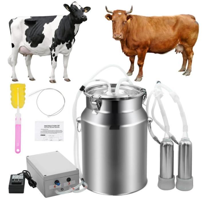 New 10L Pulsation Cow Goat Milking Machine 220V Cattle Pulsating ...