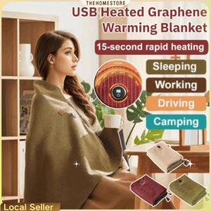 【Convenient Warmth】Electric Blanket Washable Heating Blanket Good Warmth Warm Fleece Nude Heated Mattresses Portable Perfect Travel Accessory Heated Throw發熱披肩