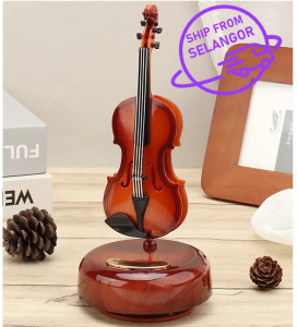 Rotating music box Guitar Violin Pipa Music Box Classical musical instrument music box birthday present Creative ornaments Gift