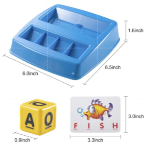 Matching Letter game set Words Puzzle challenge Early Learning and Interactive board game. Preschool Education for kid