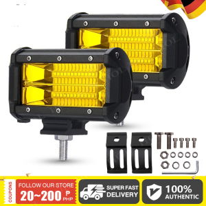 2 Pcs 5Inch 72W LED Work Light Waterproof Car LED Work Lamp For Driving Fog Lamp Offroad Truck SUV Foglight