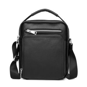 Shilaiton Cross-Border Top-Layer Cowhide Mens Shoulder Bag 2025 New simple mens crossbody bag genuine leather mens bag