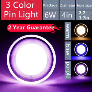 3 Color Pin Light 6W 9W 7W Recessed Downlight Multicolour Ceiling Light For Ceiling Square Round Dimming Lamp for Living Room Bedroom Studay Party