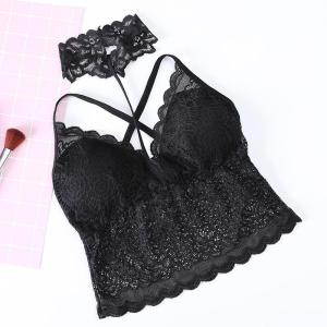 SatisfClothe 🌞🌞 เสื้อสายเดี่ยวลูกไม้ เสื้อกั๊กสตรี เสื้อบังทรง พร้อมห่วงคอ ถ้วยแม่พิมพ์ขนาดกลาง ใส่สบาย ส่งไวจากไทย