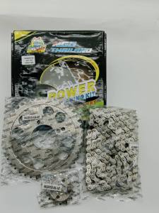 Sprocket Chain set RAIDER150 428-110L MADE IN THAILAND chrome chain NGO