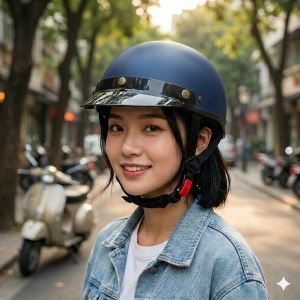 DANSHOP Mũ Bảo Hiểm Thời Trang - An Toàn - Giá Rẻ - Chất Lượng Mũ bảo hiểm nửa đầu  lưỡi trai kiểu dáng phượt đơn giản hàng chính hãng bảo hành 12 tháng  helmet SJC
