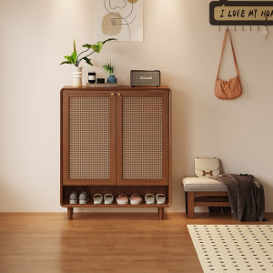Shoe Cabinet Outdoor Shoe Organisers Shoe Bench Shoe Cabinet Slim Modern Rattan Solid Wood R Home 鞋柜