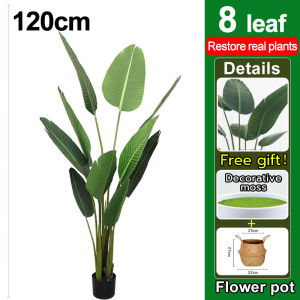 🏡Free Coconut+flower pot☘️Artificial plants big size Simulation 99% 120/150/160CM living room/home display High-Quality Tropical Plants For Indoor Home Decor Photography props tropical plastic fake plants