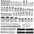InnTech King Tools เครื่องมือช่าง ประแจ ชุดบล็อก 216 ชิ้น (ชุดใหญ่) ขนาด 1/4 นิ้ว 3/8 นิ้ว 1/2 นิ้ว ชุดเครื่องมือ ชุดประแจ ลูกบล็อก บล็อก ไขควง KING TOOLS SERIES ผลิตจากเหล็ก CR-V แท้ รุ่น WKT-216PCS. 