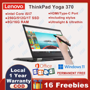 Lenovo ThinkPad Yoga 370 /X380 2-in-1 laptop original Tablet computer Intel Dual-Core i7/i5 DDR4 8G/16G RAM 256G/512G/1T SSD IPS 1920×1080 brilliant 13.3 touch screen Backlit keyboard Windows11 Pro Ms office Online Class WiFi/Bluetooth/Notebook/Business